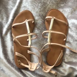 Gold and blush sandals